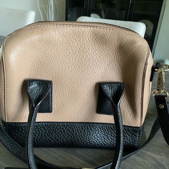 Kate Spade satchel in two tone - taupe and black. Is in pristine condition. - Picture 2 of 8